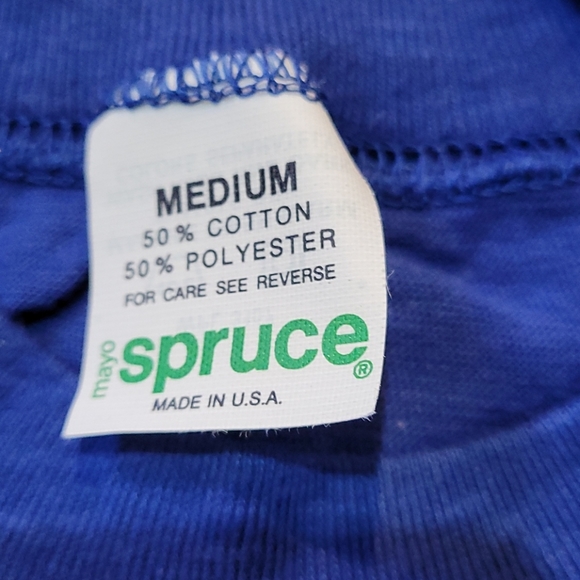 VTG ET & ME Mayo Spruce Single Stitch 50/50 T - Picture 4 of 7